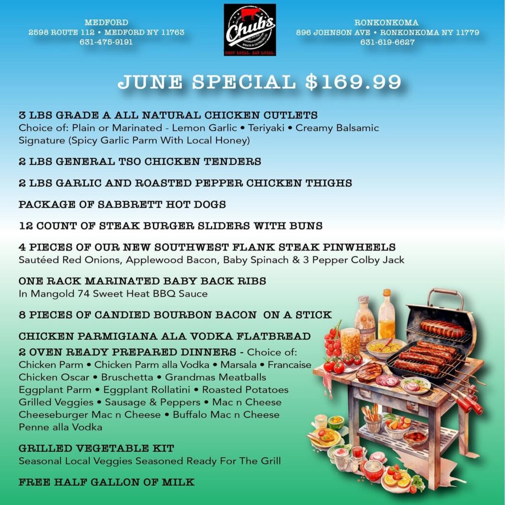 June Facebook Special Chubs Meats