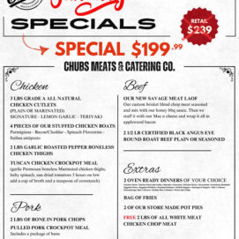 chubs facebook specials jan 26