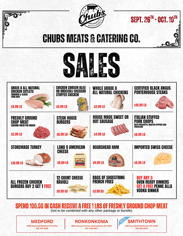 chubs specials