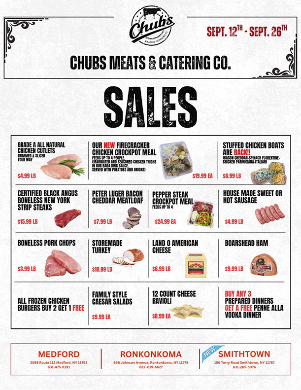 chubs specials