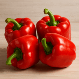fresh red peppers